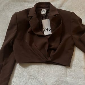 Zara cropped Blazer